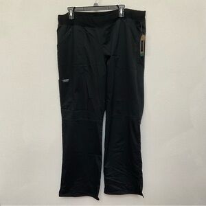 NWT Cherokee Scrubs Black Ultra Soft Two Way Stretch Easy Care Cargo Pants XL